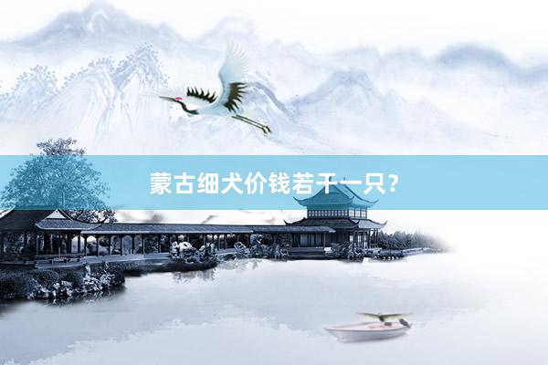 蒙古细犬价钱若干一只？